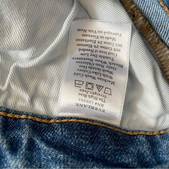 Everlane High-Rise Straight Leg Jeans – Size 25 Regular - Picture 10 of 10